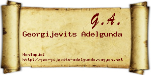Georgijevits Adelgunda névjegykártya